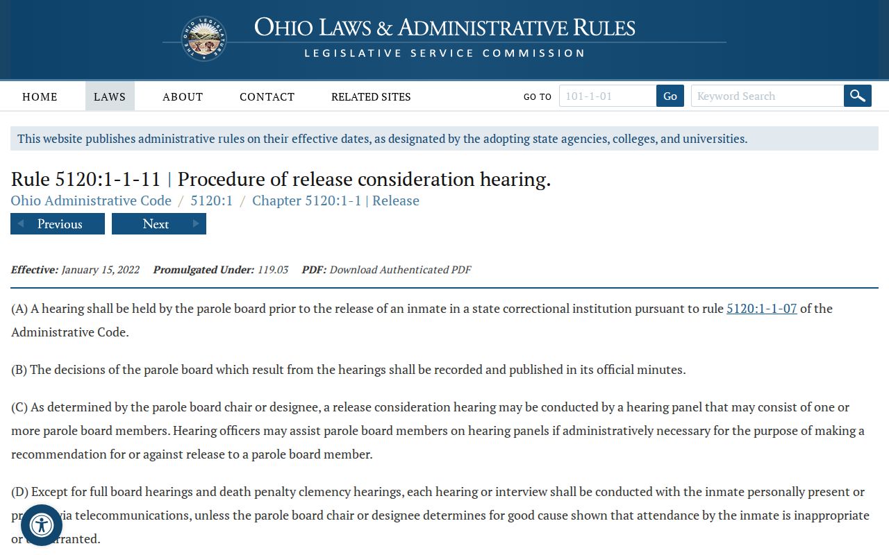 Mercer County post-release supervision rule for Parole Board decisions and minutes